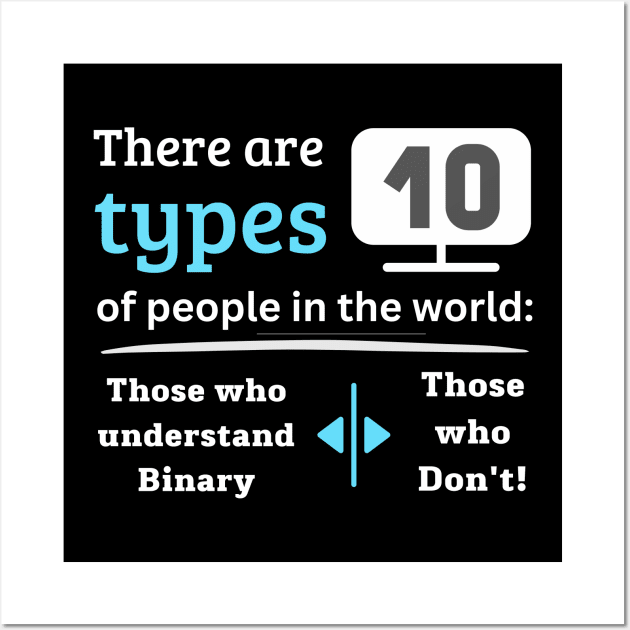 There are 10 types of people in the world Wall Art by ProLakeDesigns